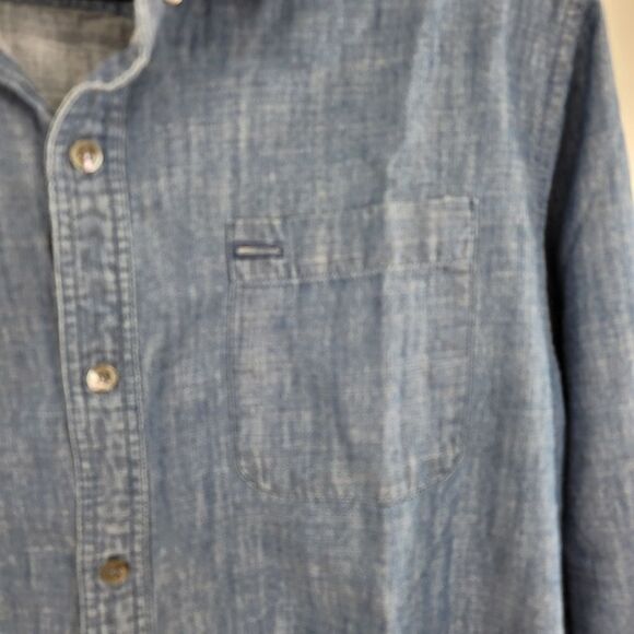 Penny stock the penny chambray button up blue shirt large - Picture 3 of 10